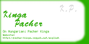 kinga pacher business card